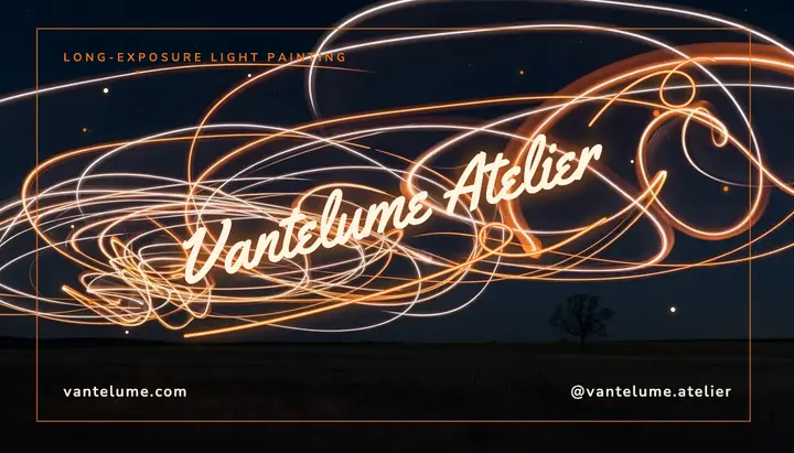 Light painting photographer business card template