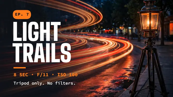 Light trails tutorial thumbnail template