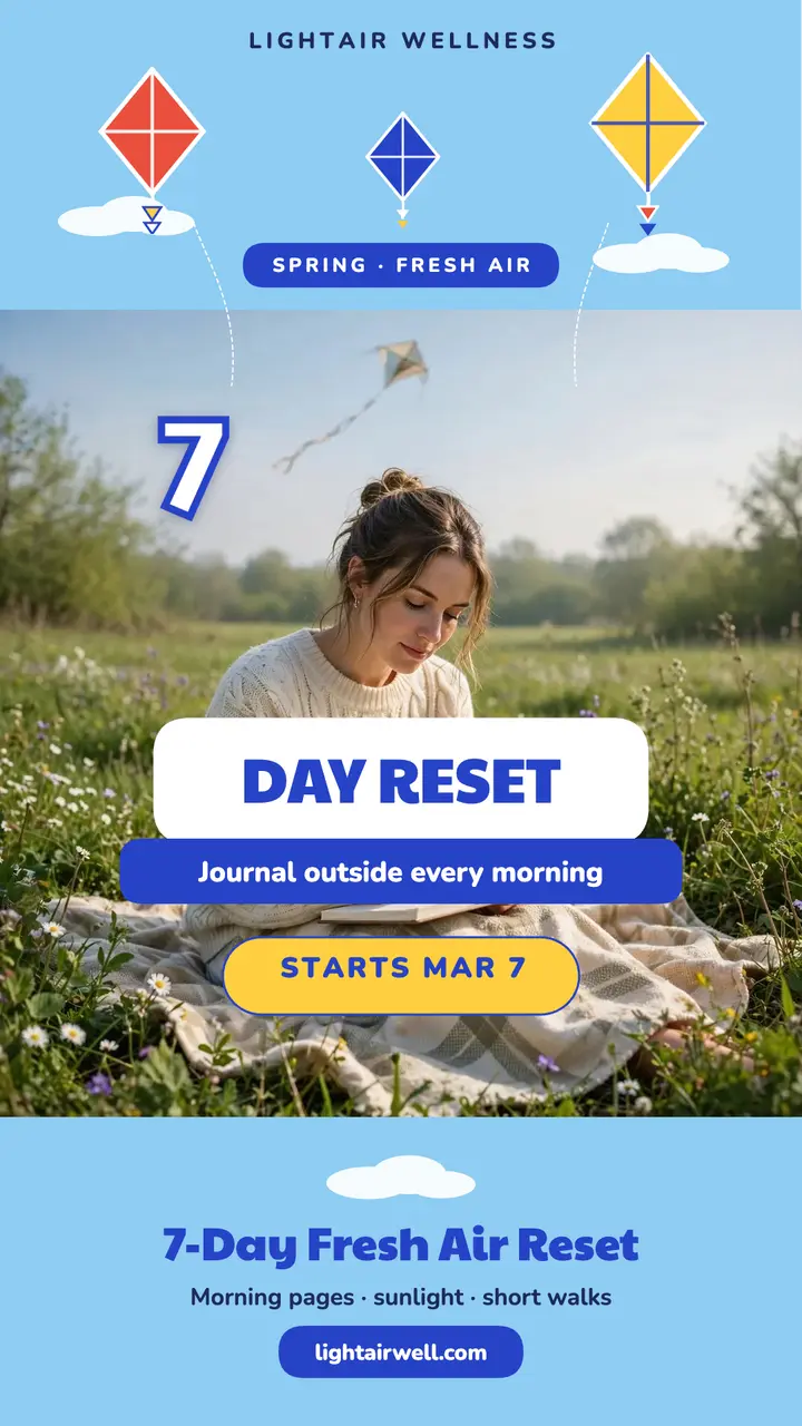 Lightair 7-day fresh air reset story: wellness reset story template