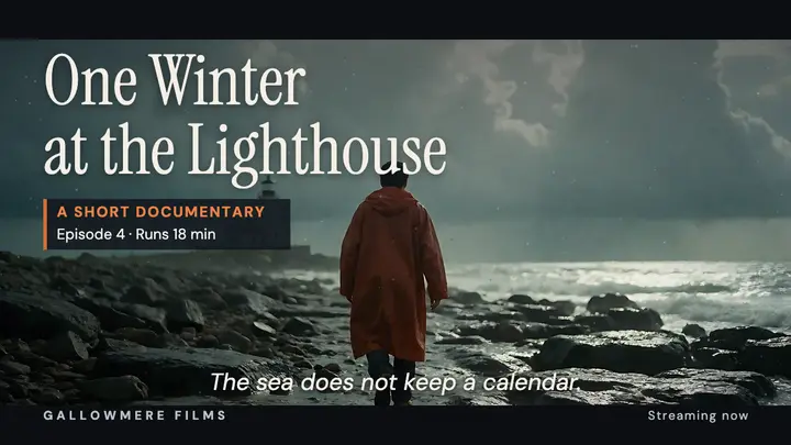 One winter at the lighthouse documentary thumbnail template