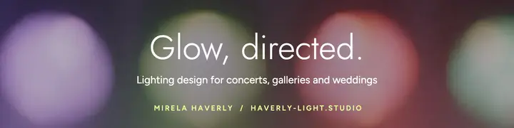 Lighting designer banner, acid blur template