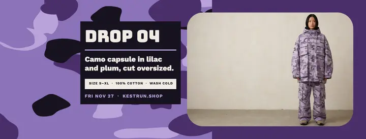 Kestrun Supply Co. lilac camo drop cover template