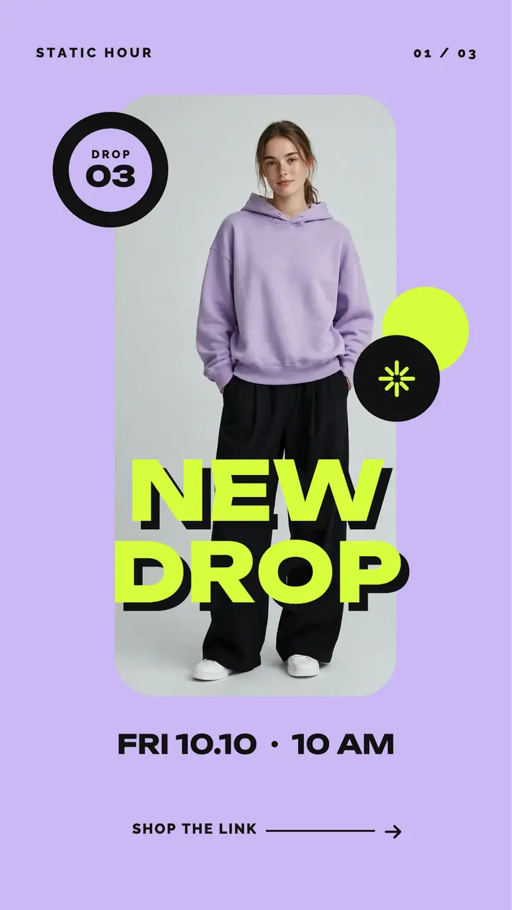 Lilac new drop story template