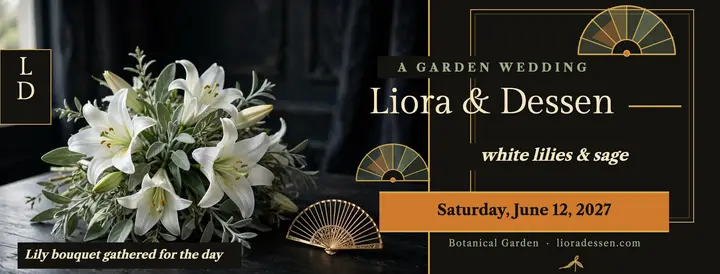 Liora and Dessen garden wedding cover template