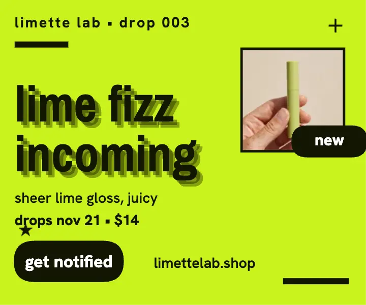 Limette Lab lime fizz drop ad template