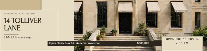 Stonemark Row limestone townhouse banner: townhouse listing banner template