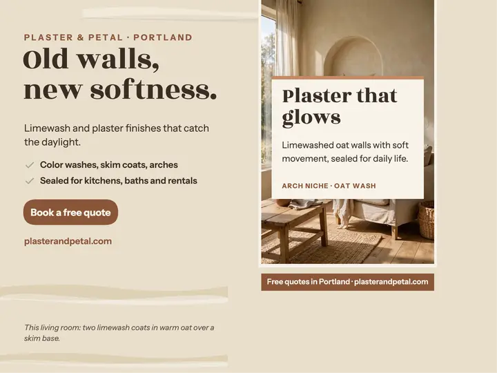 Plaster and Petal limewash services slide template