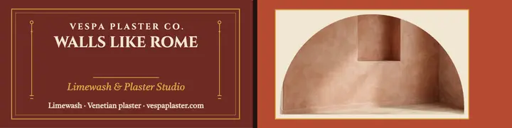 Vespa limewash Pompeian banner template