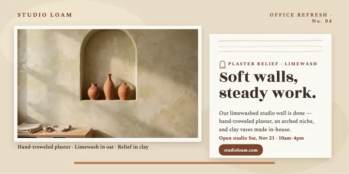 Studio Loam limewash wall business post template