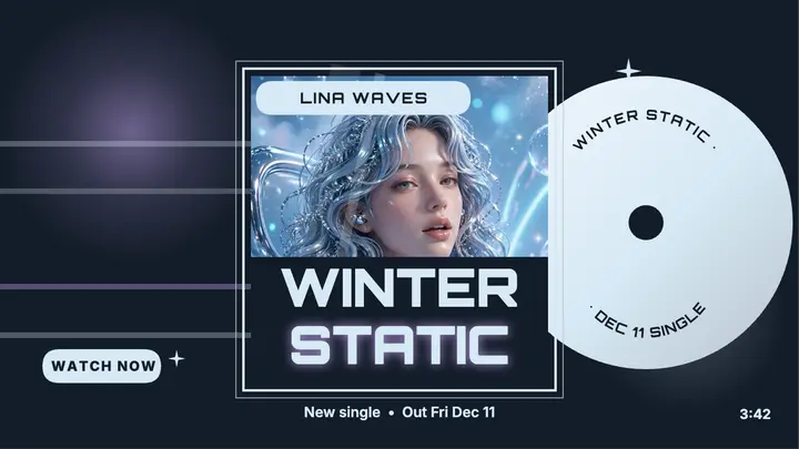 Lina Waves Winter Static jewel case thumbnail template