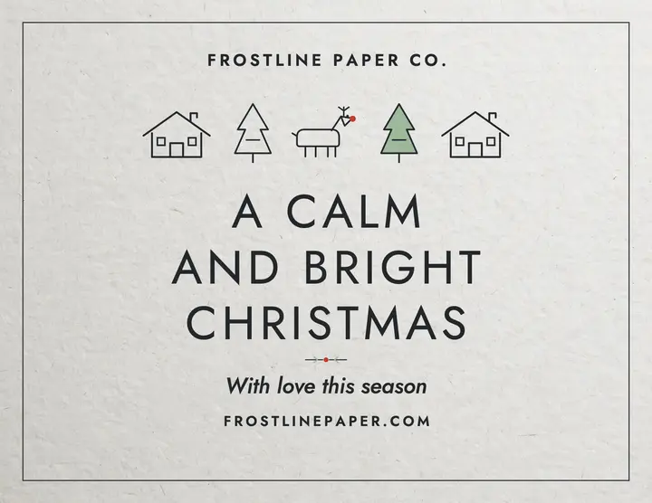 Frostline calm Christmas line flyer: christmas card flyer template
