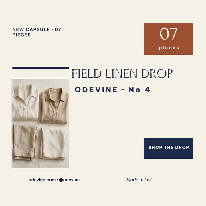 Odevine Field Linen shadow post template