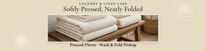 Pressed Plover linen care etsy banner template