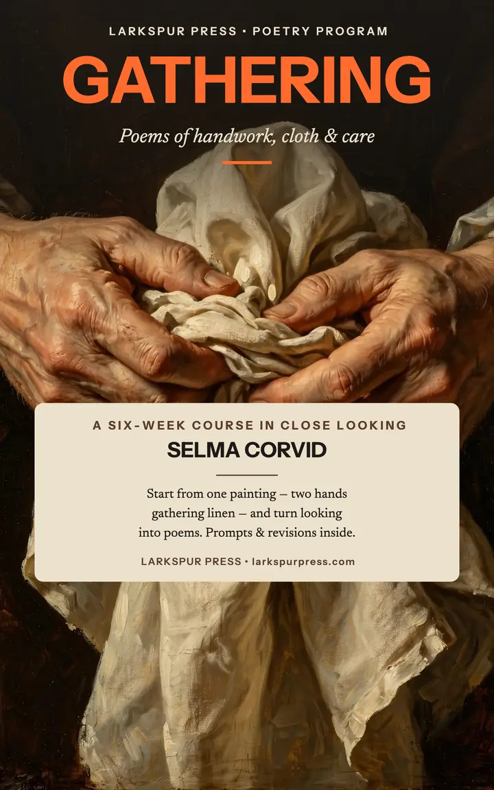 Gathering poetry course ebook cover template
