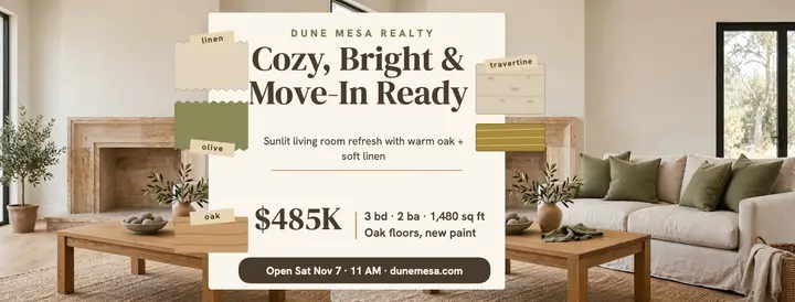Dune Mesa cozy listing board cover template