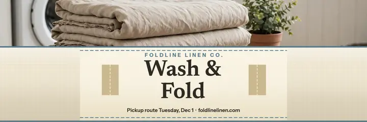 Foldline Linen wash and fold header template