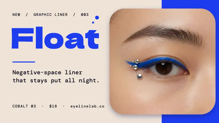 Float cobalt graphic liner thumbnail template