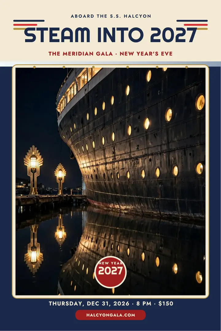 Meridian Gala liner New Year poster template