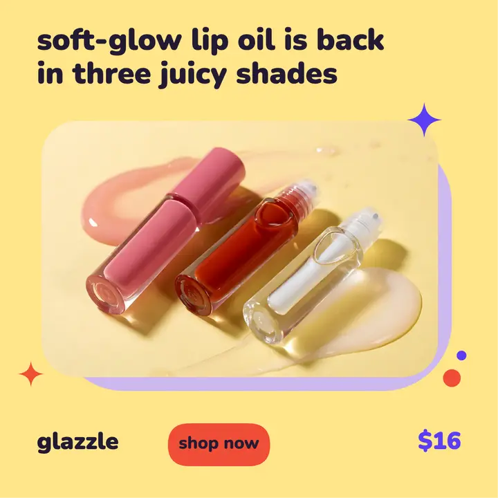 Glazzle lip oil back in stock post template