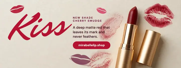 Mirabelle Lip Co. Cherry Smudge cover template