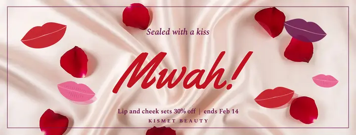 Kismet kiss sale: valentine's day beauty sale cover template