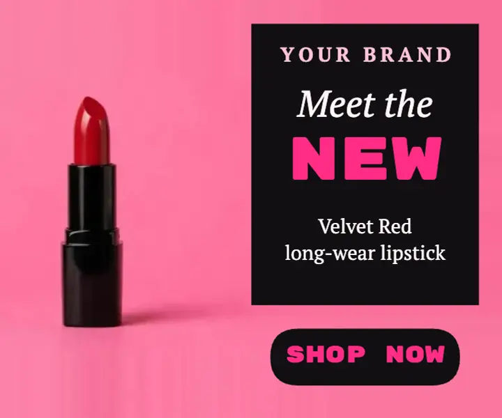 New lipstick launch ad template