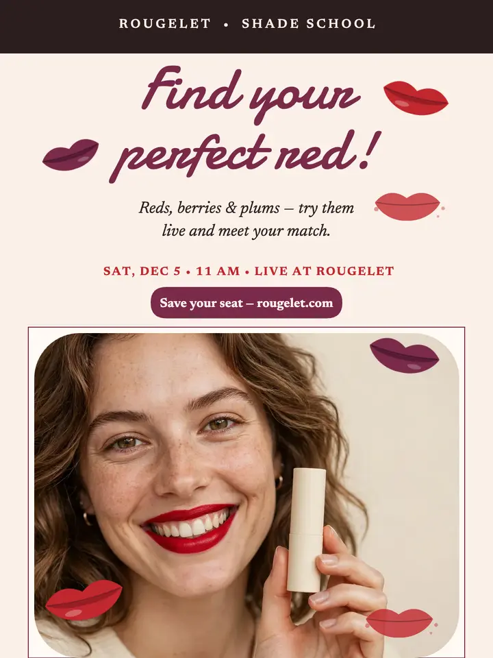 Rougelet Shade School lipstick class post template