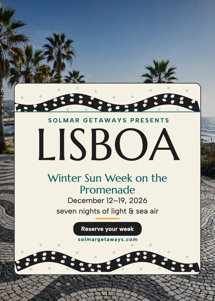 Solmar Lisbon winter sun invitation template