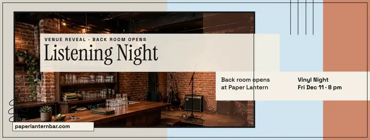 Paper Lantern listening night cover template