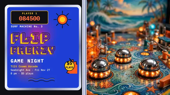 Tilt Crown Flip Frenzy game night thumbnail template