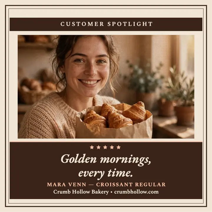 Crumb Hollow bakery review, lith print template