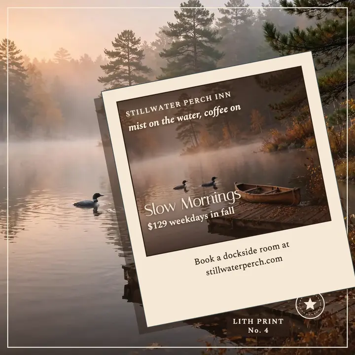 Slow Mornings at Stillwater Perch Inn template