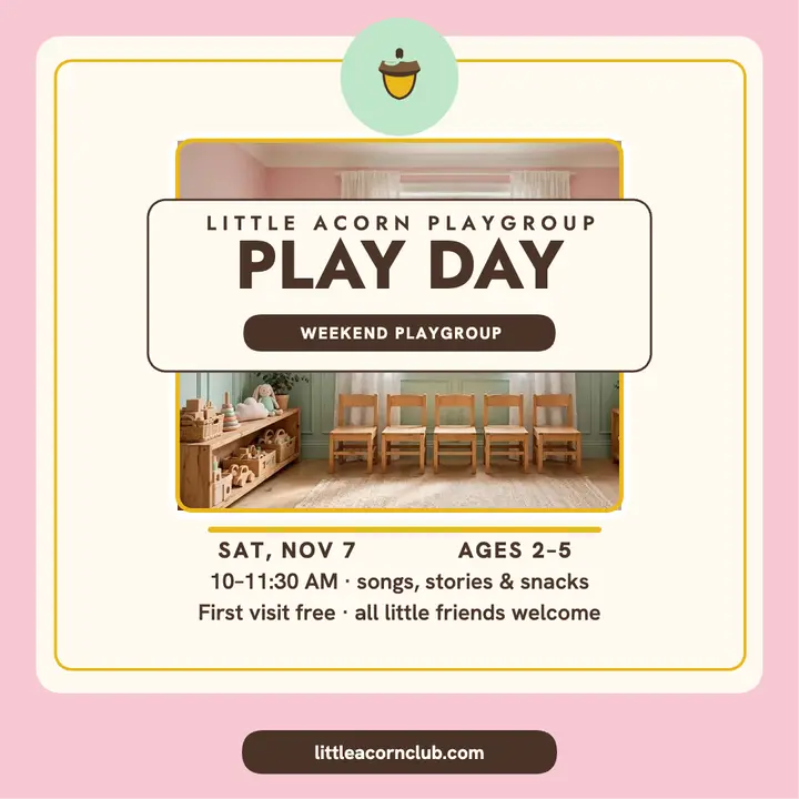 Little Acorn weekend playgroup post: playgroup post template