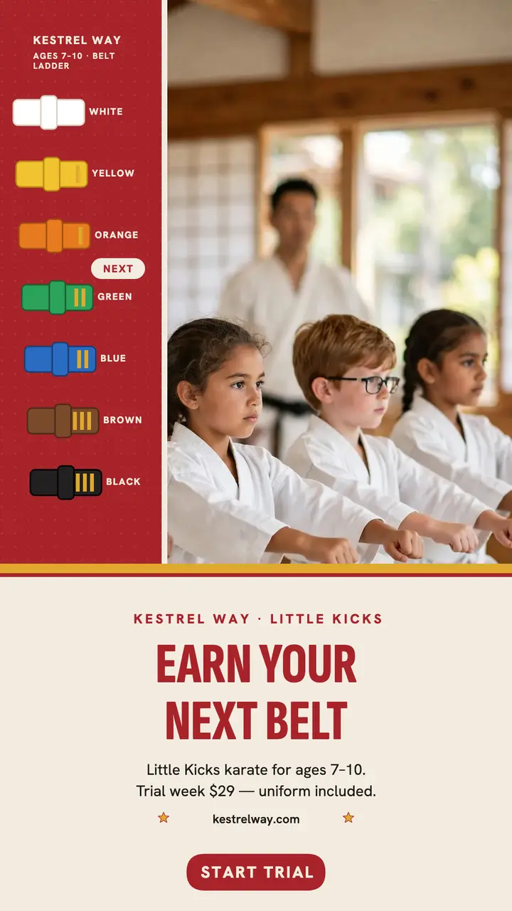 Little Kicks belt ladder story template