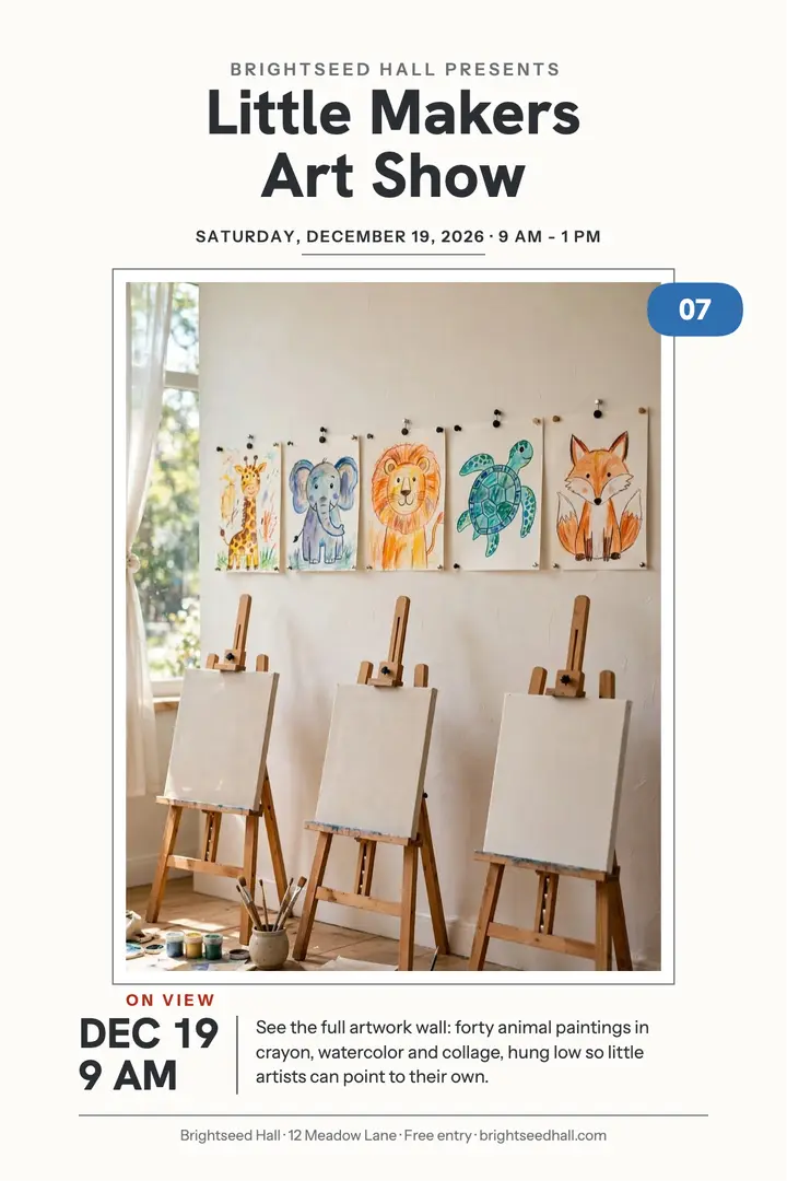 Little Makers art show poster template