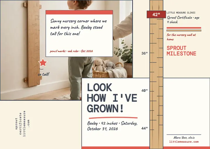 Little Measure growth certificate template