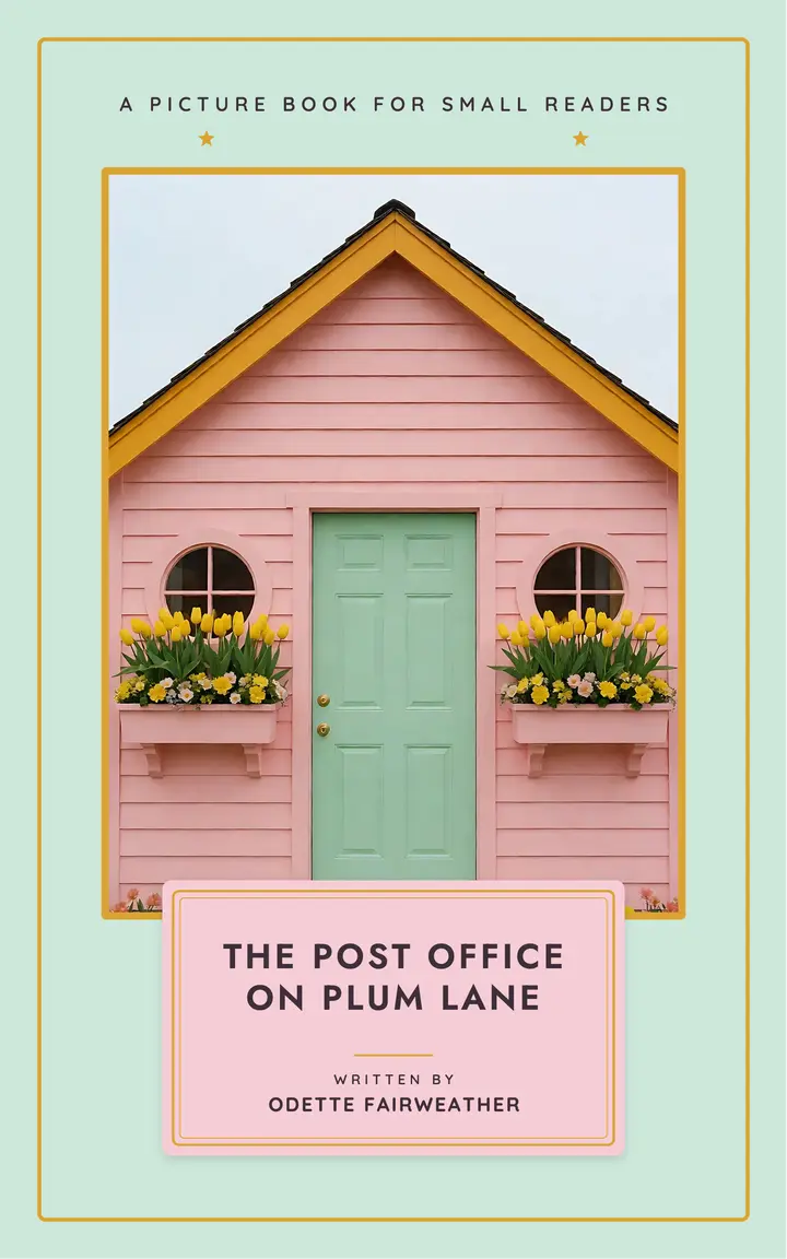 The Post Office on Plum Lane picture book cover template