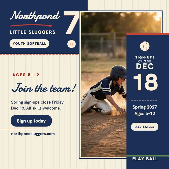 Northpond Little Sluggers softball sign-up template