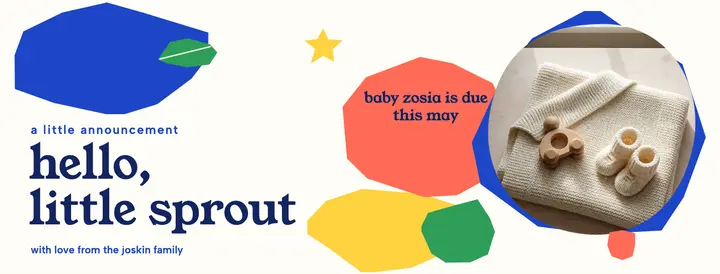 Little sprout baby announcement Facebook cover template