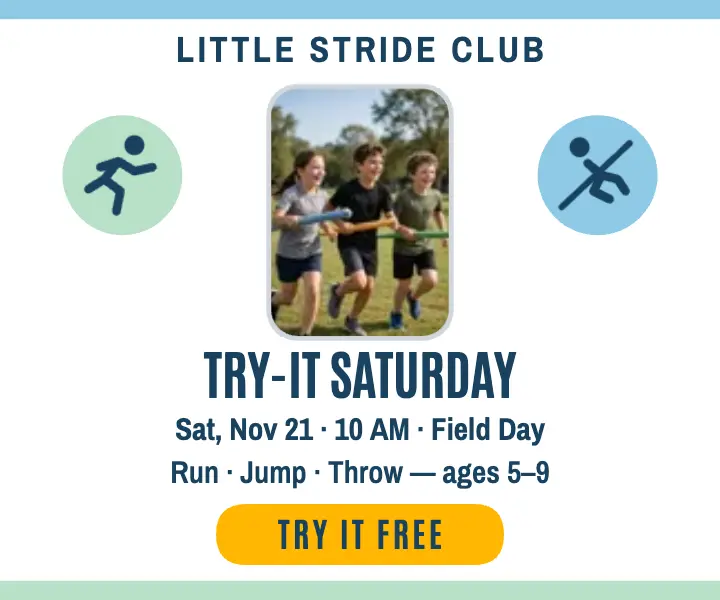 Little Stride Club Try-It Saturday ad template