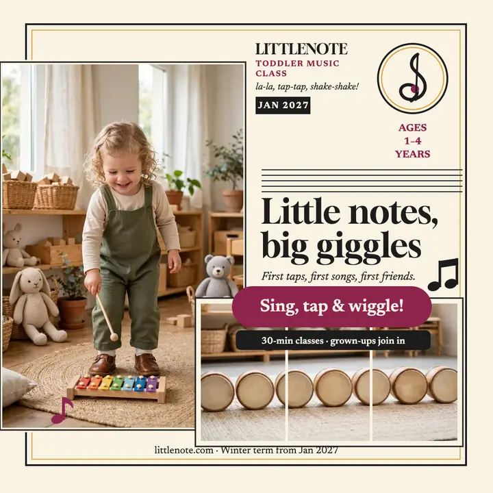 Littlenote toddler music class post template