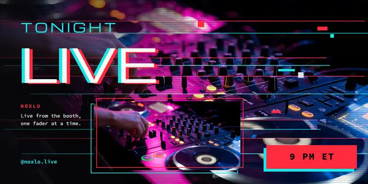 Live DJ stream glitch post template