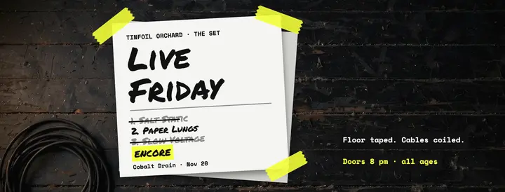 Live gig gaffer-tape paper Facebook cover template