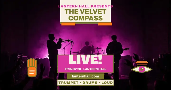 Velvet Compass live gig silkscreen post template