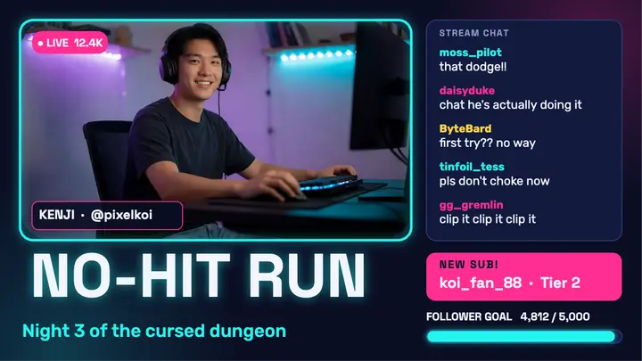 Live HUD stream thumbnail template