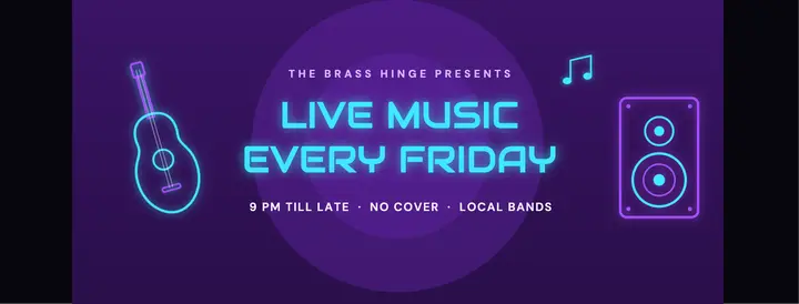 Live music Friday cover template