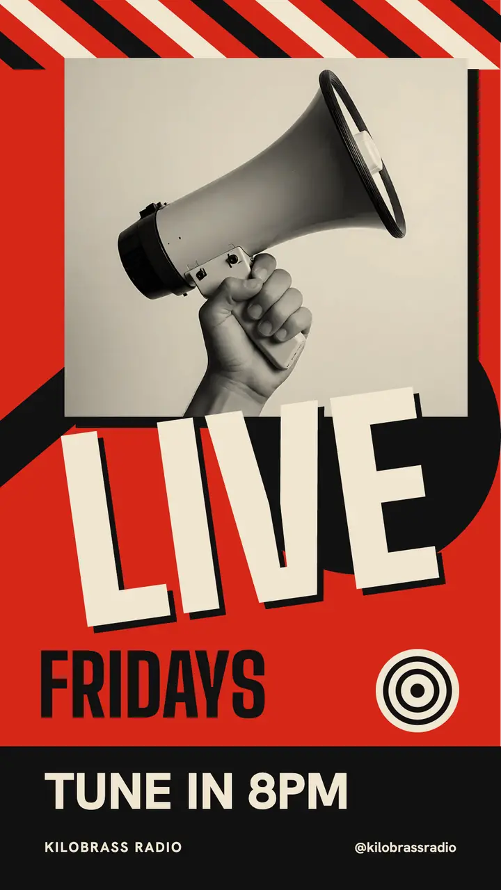 Live community radio show story, constructivist template