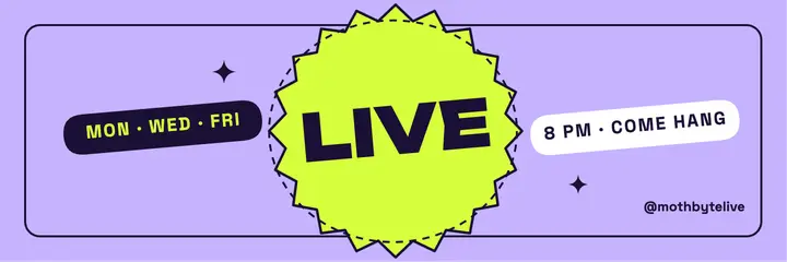 Live stream schedule X header template