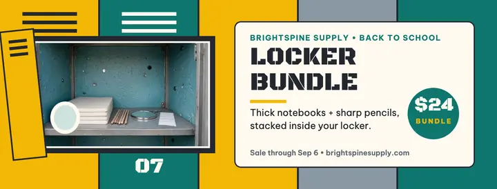 Brightspine locker bundle school cover template