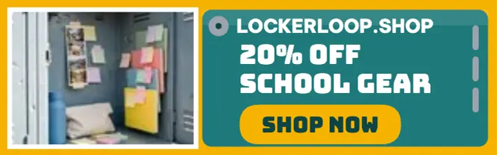 Lockerloop back to school sale mobile ad template